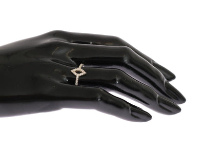 Nialaya Zilveren Rhombus Dames Ring met Heldere CZ 925 Zilveren