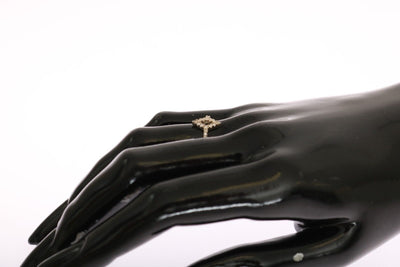 Nialaya Zilveren Rhombus Dames Ring met Heldere CZ 925 Zilveren