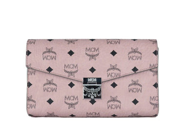 Sac à main bandoulière MCM Medium Soft Pink Signature Diamond Logo en cuir