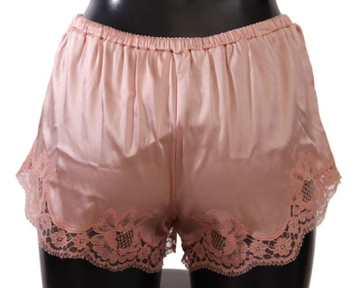 Lingerie en dentelle florale rose Dolce &amp; Gabbana