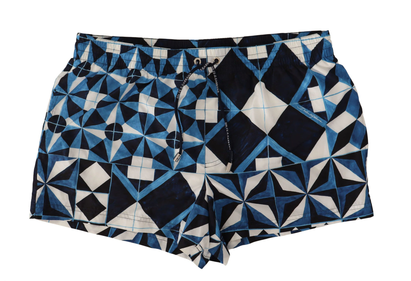Dolce & Gabbana Blue Majolica Print Polyester Swimwear