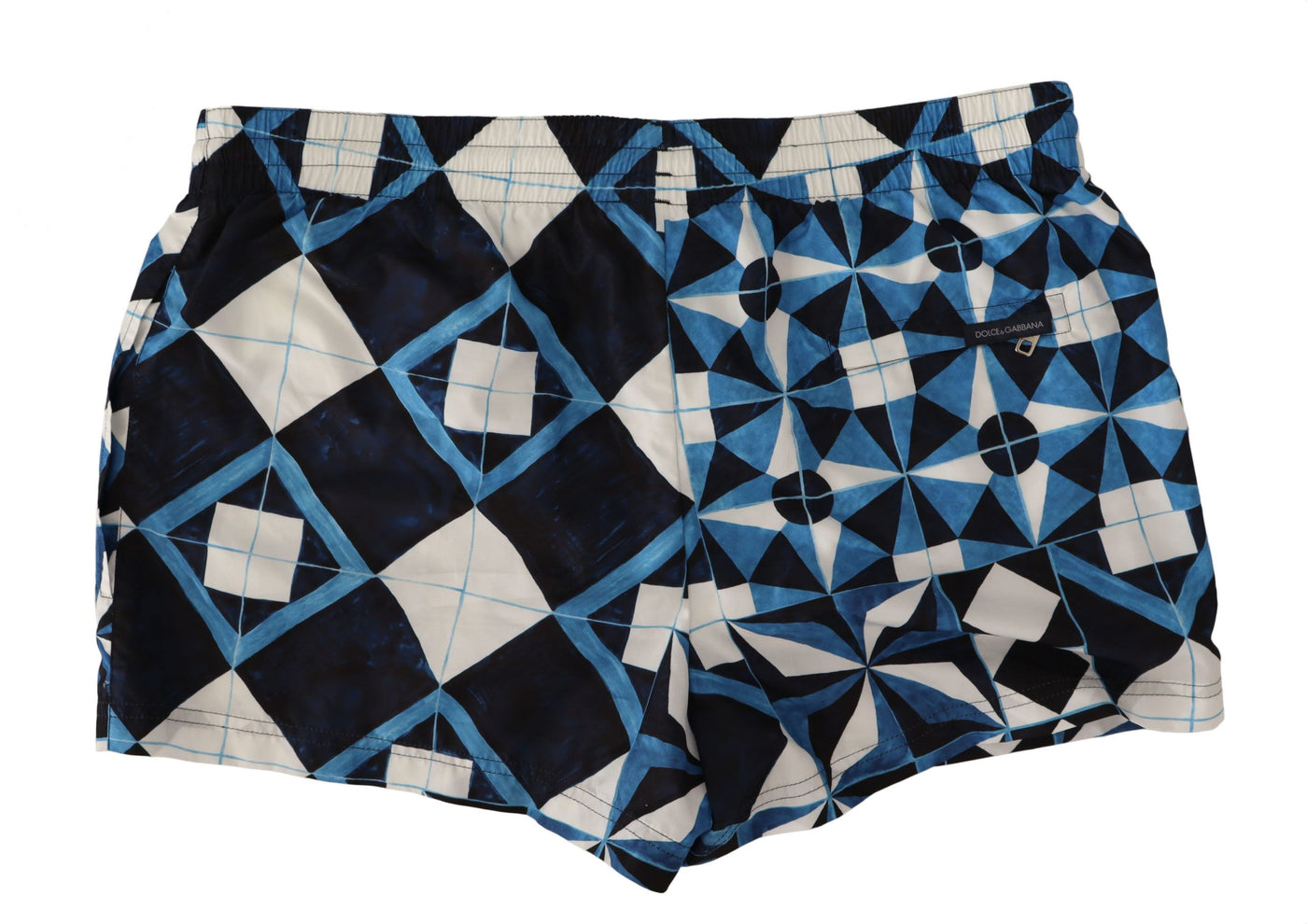 Dolce & Gabbana Blue Majolica Print Polyester Swimwear