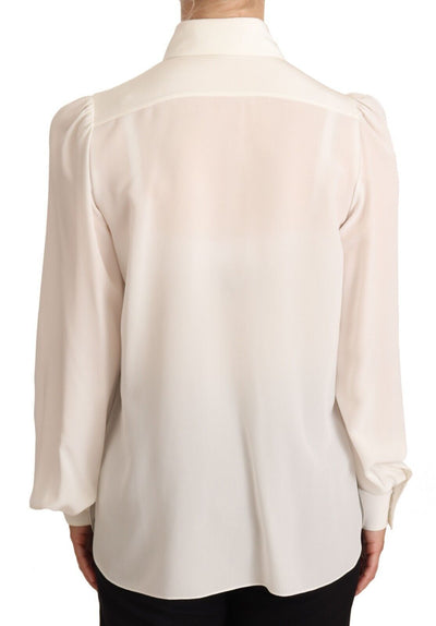 Dolce &amp; Gabbana Wit Poloshirt met Lange Mouwen en Blouse