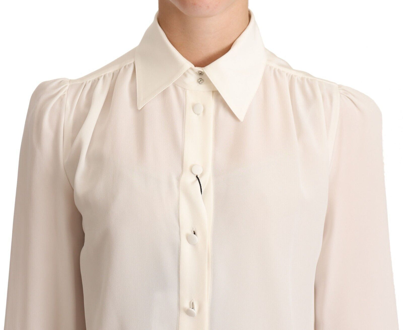 Dolce &amp; Gabbana Wit Poloshirt met Lange Mouwen en Blouse