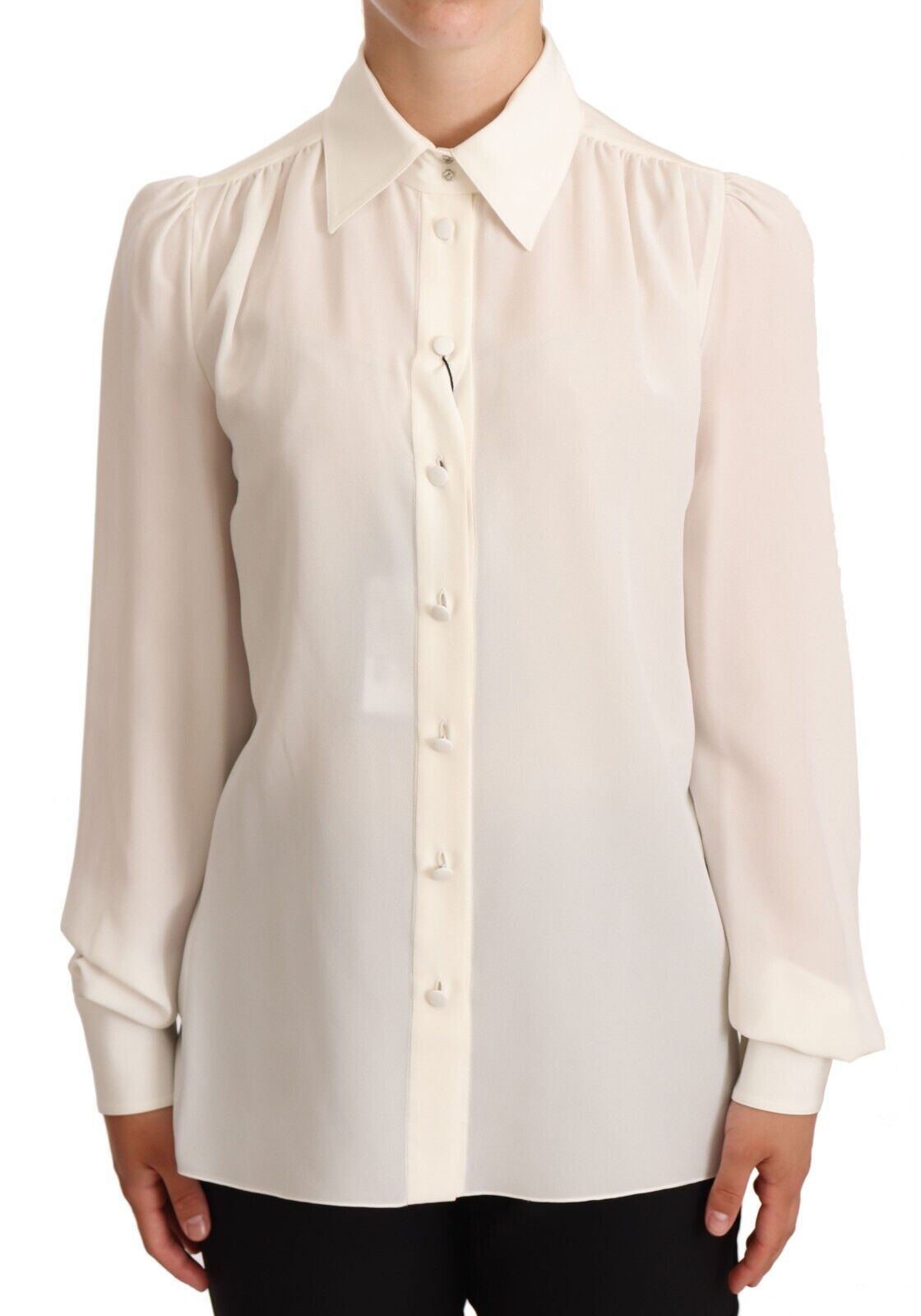 Dolce &amp; Gabbana Wit Poloshirt met Lange Mouwen en Blouse