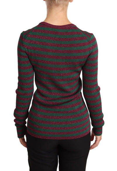 Pull ras du cou à rayures multicolores Dolce &amp; Gabbana