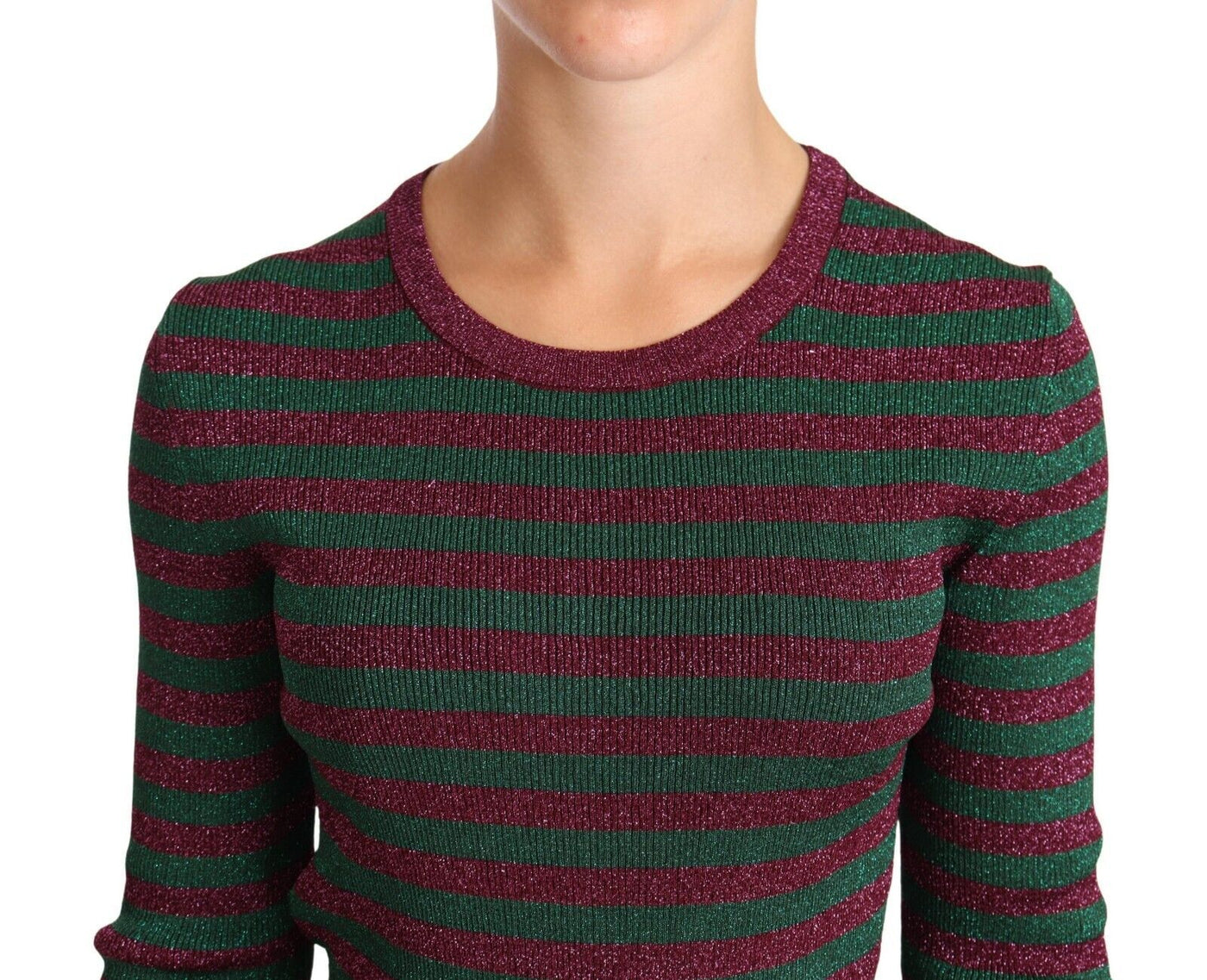 Pull ras du cou à rayures multicolores Dolce &amp; Gabbana
