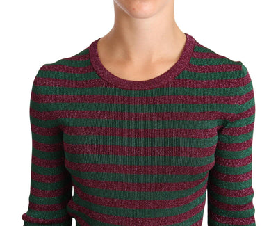 Pull ras du cou à rayures multicolores Dolce &amp; Gabbana
