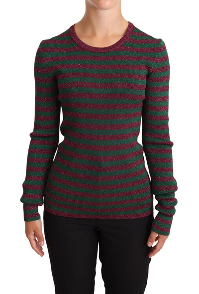Pull ras du cou à rayures multicolores Dolce &amp; Gabbana