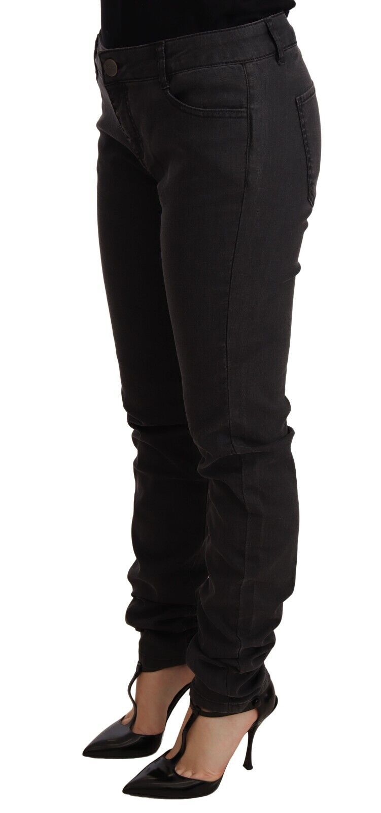 PINKO Zwarte katoenen stretch skinny mid waist dames denim jeans