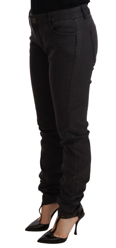 PINKO Zwarte katoenen stretch skinny mid waist dames denim jeans