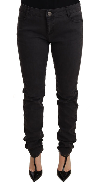 PINKO Zwarte katoenen stretch skinny mid waist dames denim jeans
