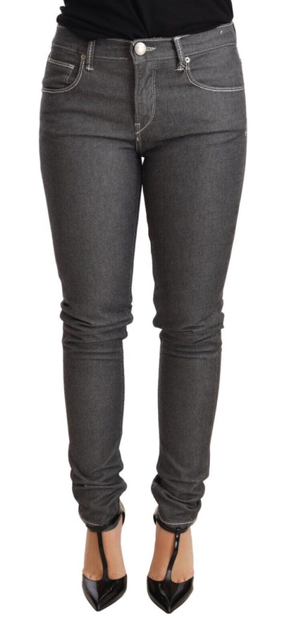 Jean skinny taille basse gris Acht
