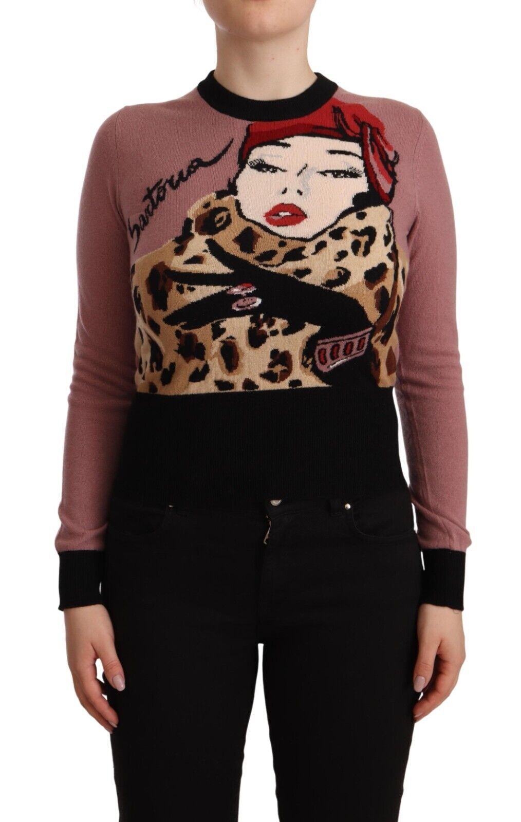 Pull ras du cou Sartoria en cachemire rose Dolce &amp; Gabbana