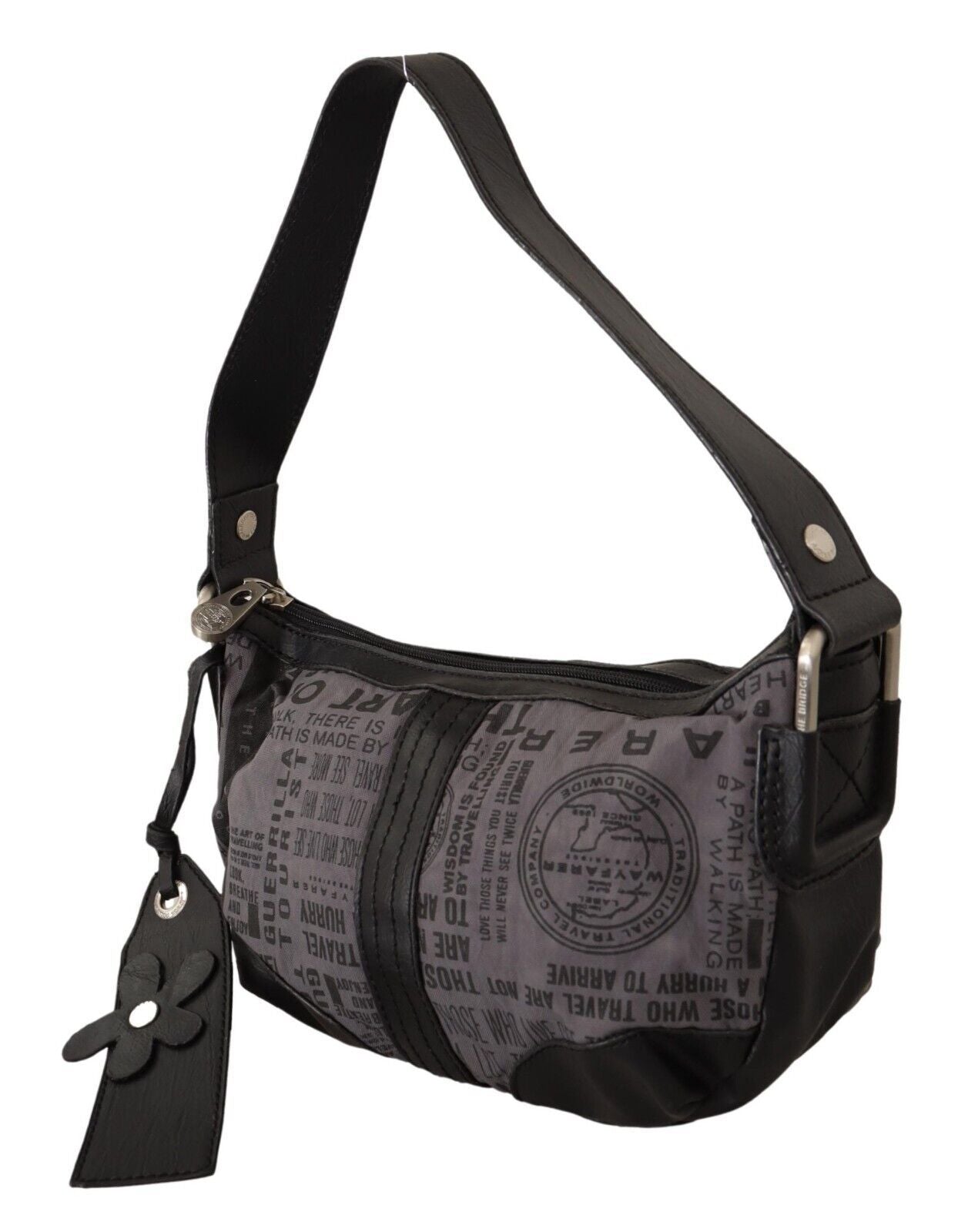 Sac à main imprimé gris WAYFARER, sac à bandoulière en tissu