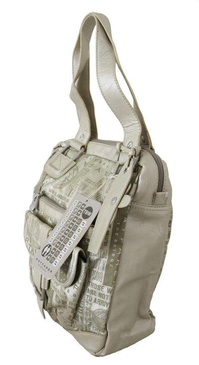 Sac à main blanc imprimé WAYFARER en tissu à bandoulière