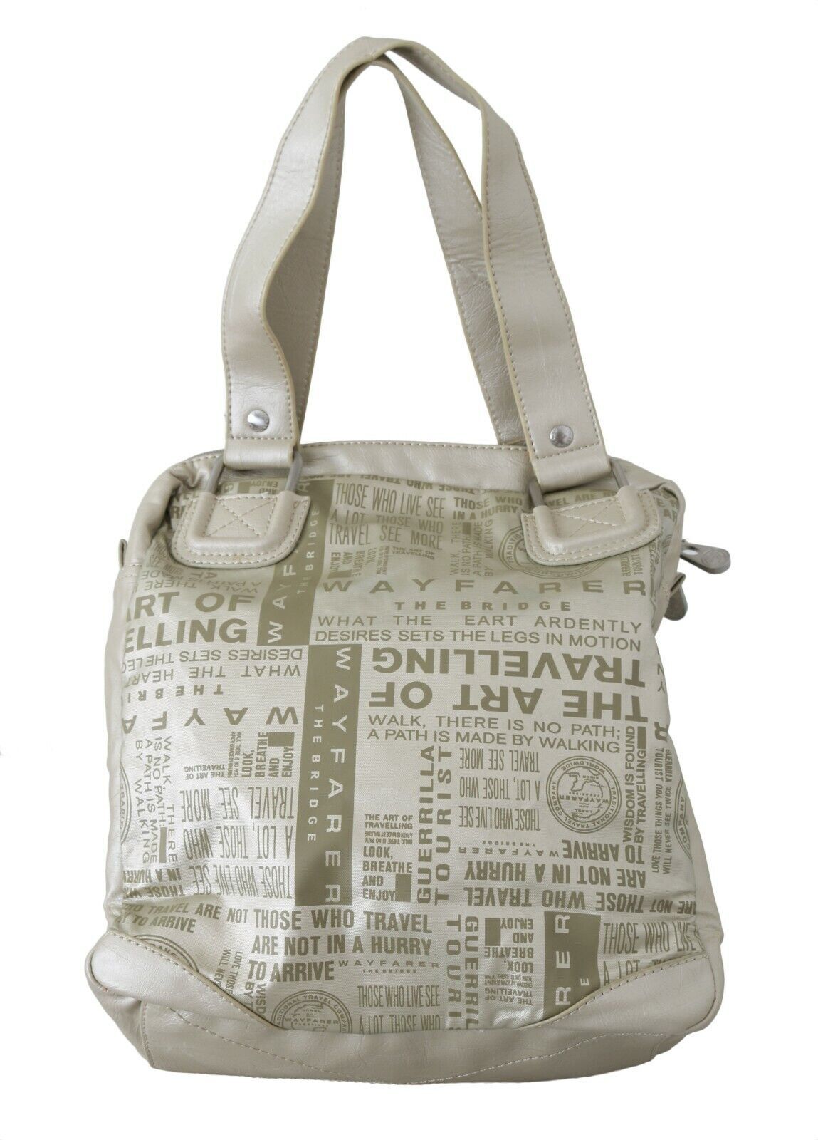 Sac à main blanc imprimé WAYFARER en tissu à bandoulière