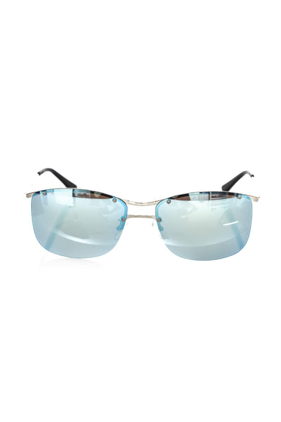 Lunettes de soleil Frankie Morello argentées métallisées pour homme