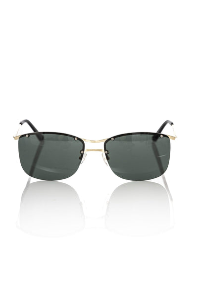 Lunettes de soleil Frankie Morello en fibre métallique noire pour homme