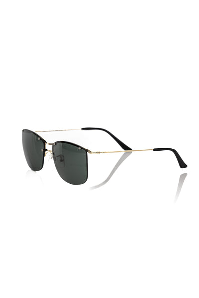 Lunettes de soleil Frankie Morello en fibre métallique noire pour homme