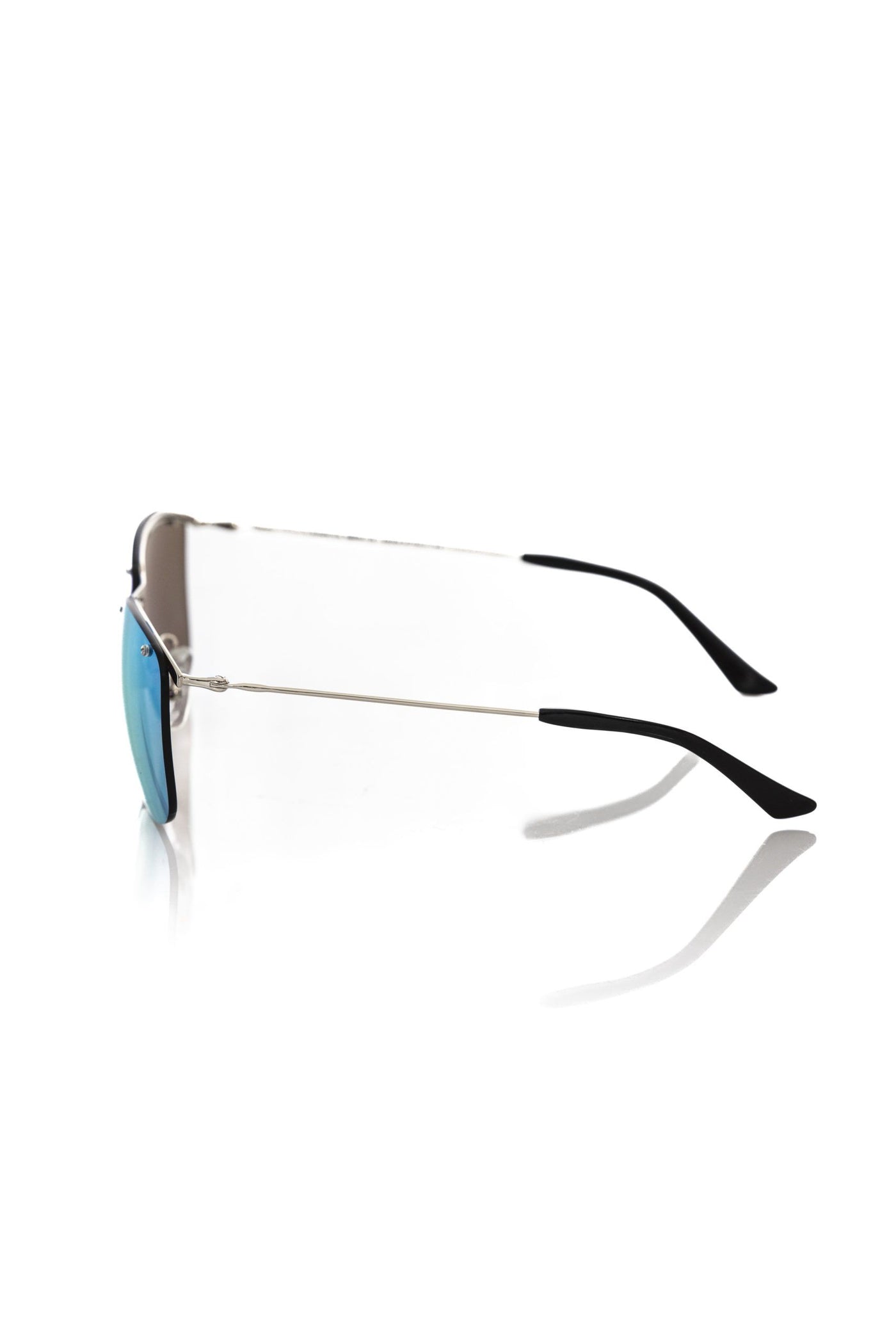 Lunettes de soleil Frankie Morello argentées métallisées pour homme