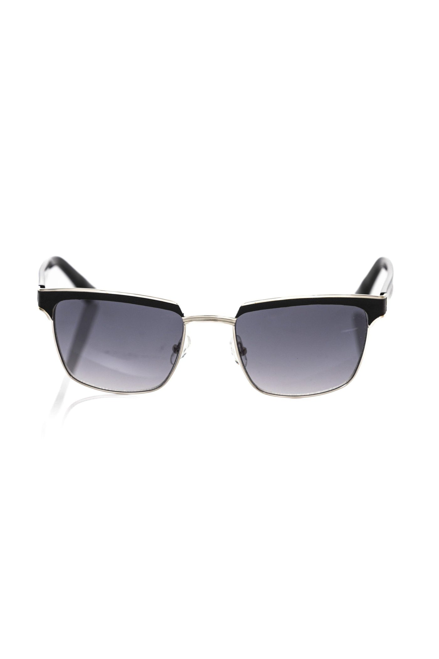 Lunettes de soleil Frankie Morello en fibre métallique noire pour homme