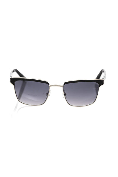 Lunettes de soleil Frankie Morello en fibre métallique noire pour homme