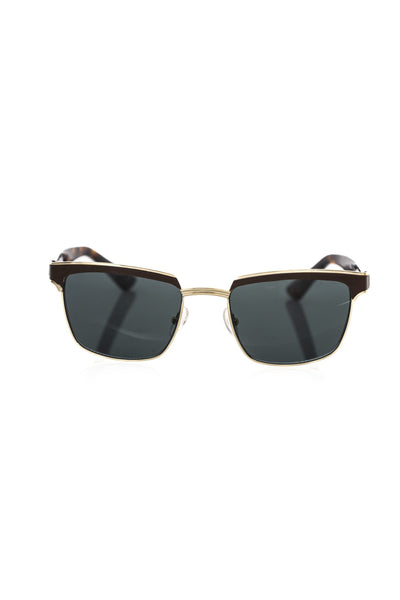 Frankie Morello Brown Metallic Fibre Sunglass