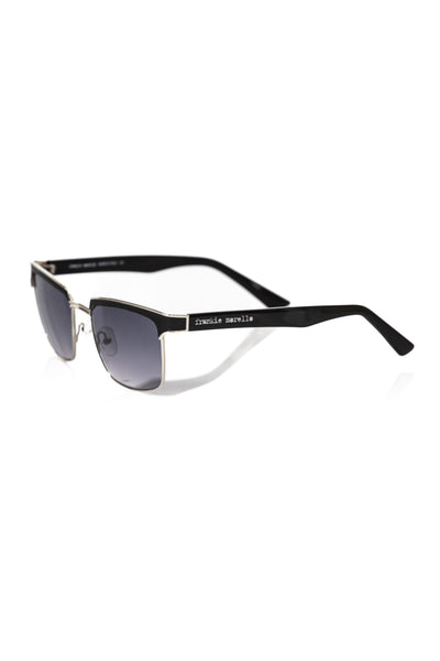 Lunettes de soleil Frankie Morello en fibre métallique noire pour homme