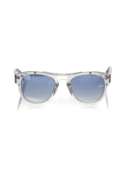 Lunettes de soleil Frankie Morello en acétate blanc pour homme