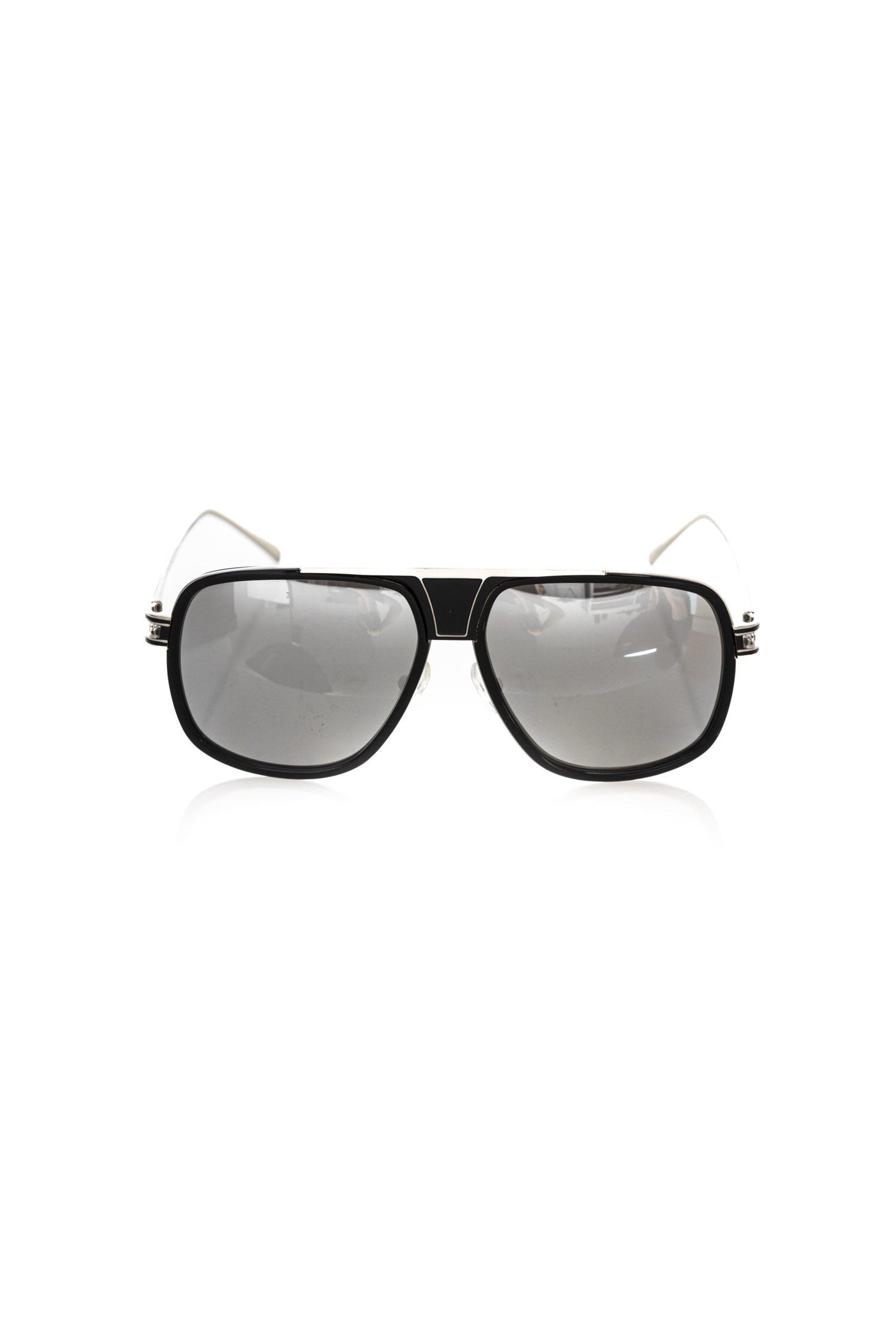 Lunettes de soleil noires métallisées pour homme Frankie Morello