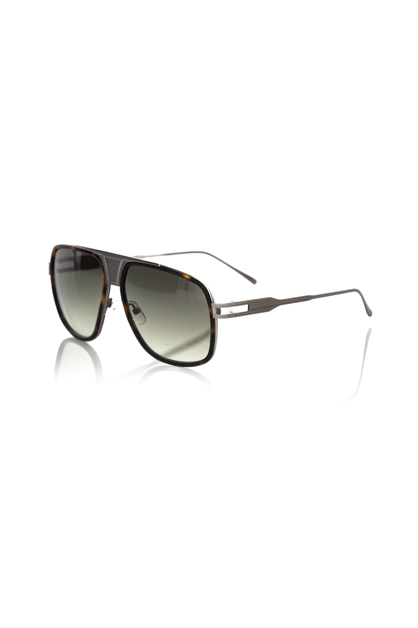 Lunettes de soleil Frankie Morello en fibre métallique marron pour homme