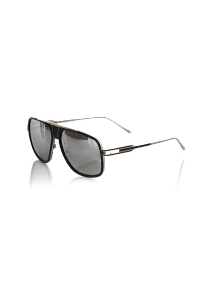 Lunettes de soleil noires métallisées pour homme Frankie Morello
