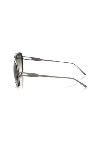 Lunettes de soleil Frankie Morello en fibre métallique marron pour homme