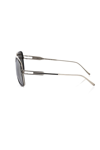 Lunettes de soleil noires métallisées pour homme Frankie Morello