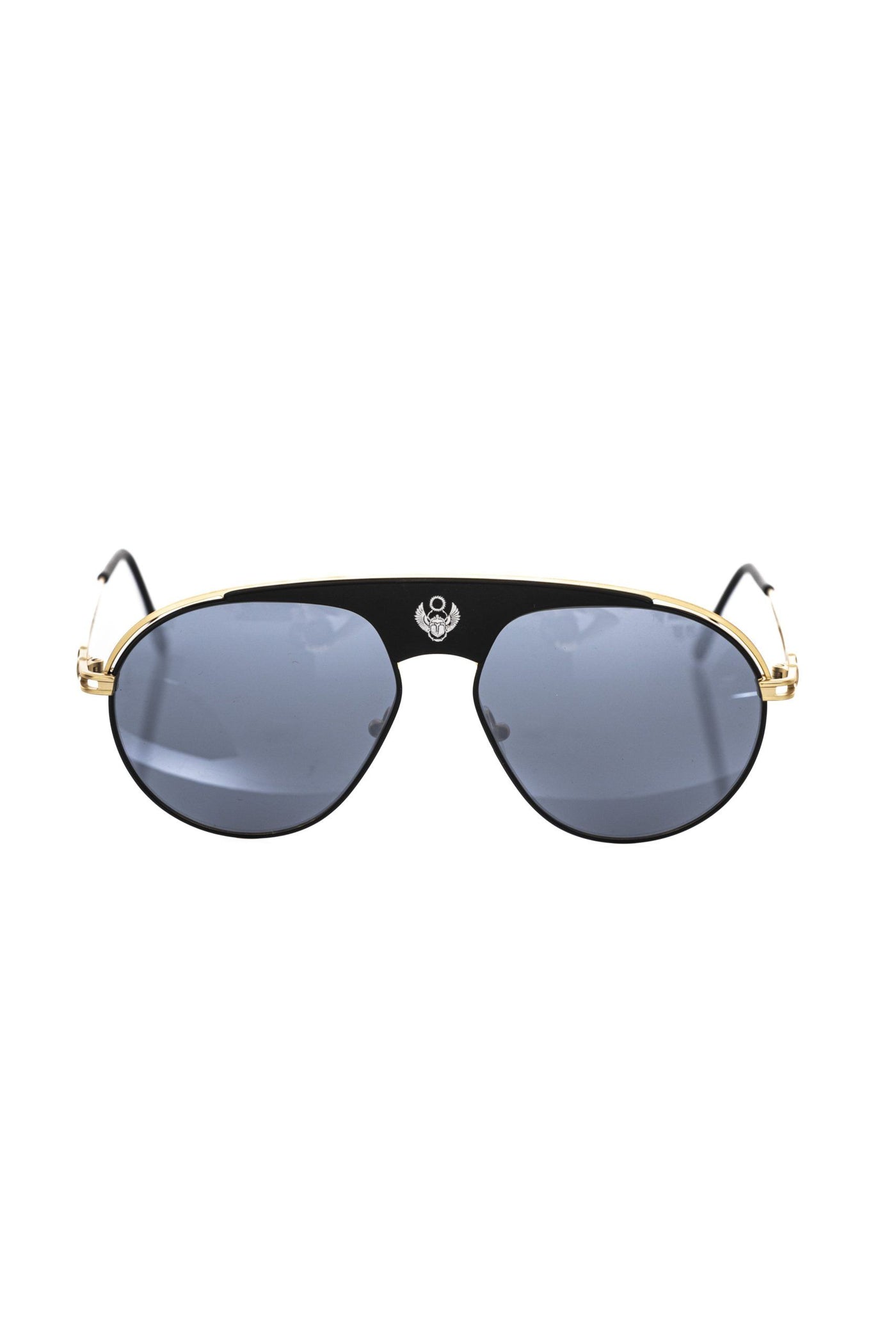 Lunettes de soleil noires métallisées Frankie Morello pour homme