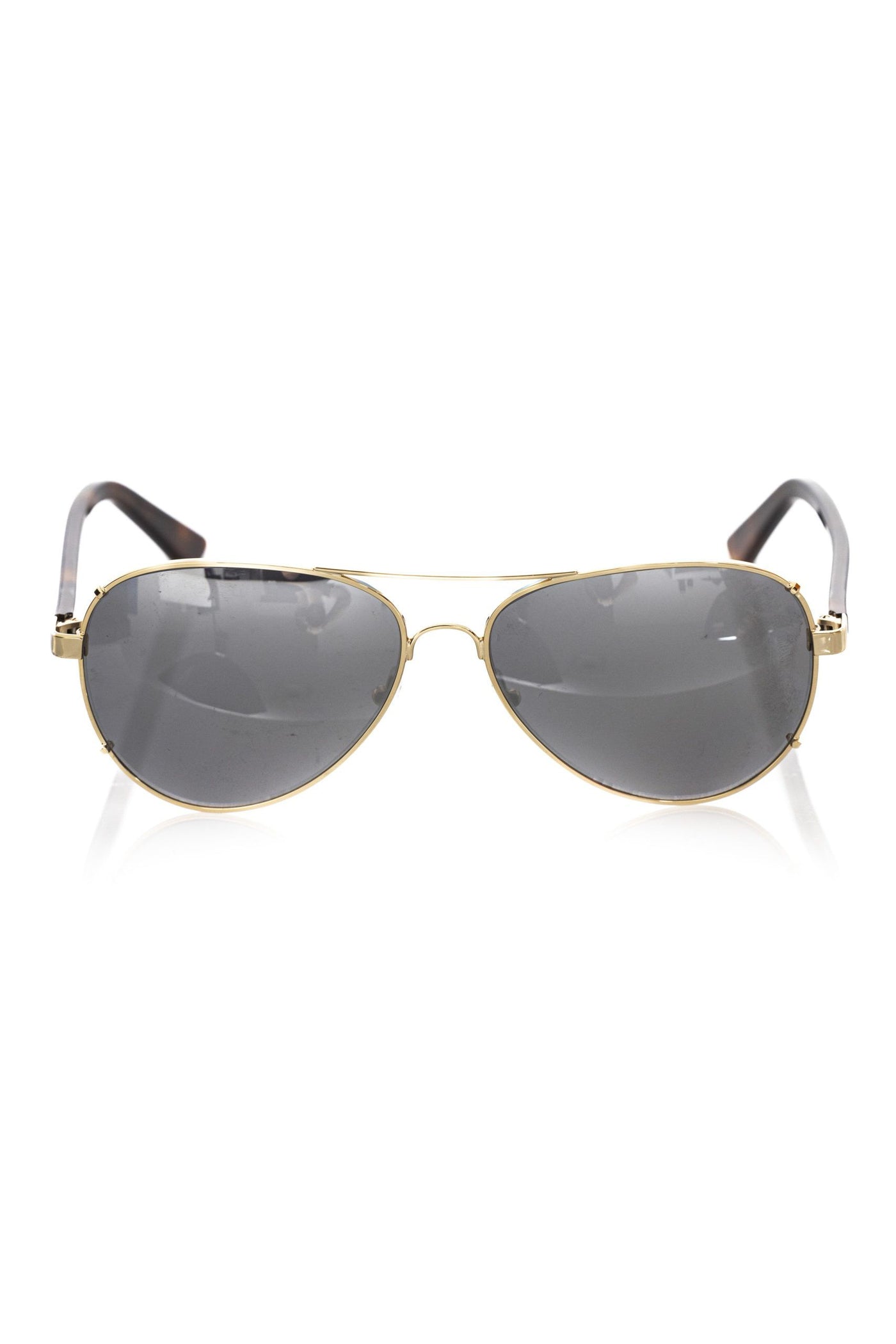 Lunettes de soleil pour homme Frankie Morello en fibre métallique dorée