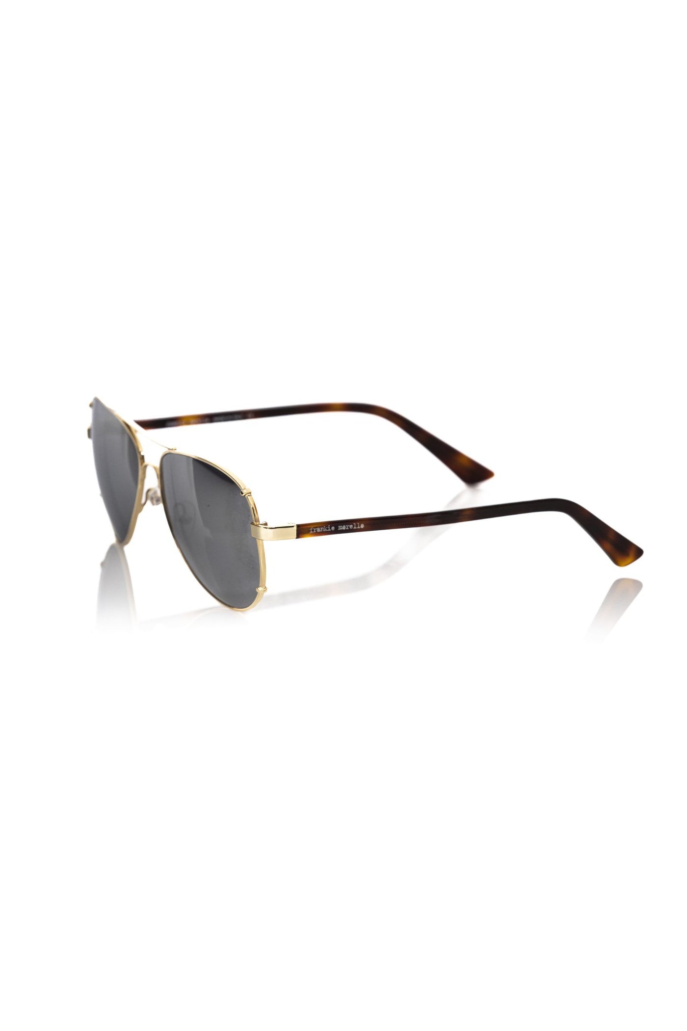 Lunettes de soleil pour homme Frankie Morello en fibre métallique dorée