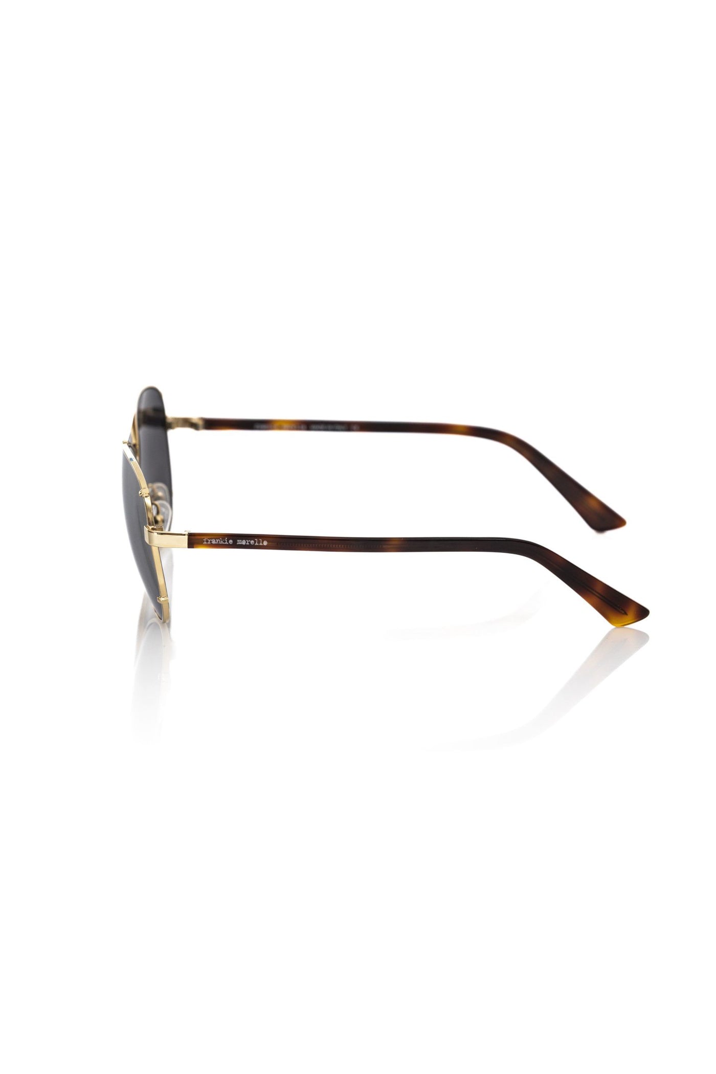Lunettes de soleil pour homme Frankie Morello en fibre métallique dorée