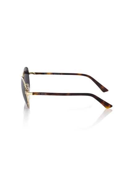 Lunettes de soleil pour homme Frankie Morello en fibre métallique dorée