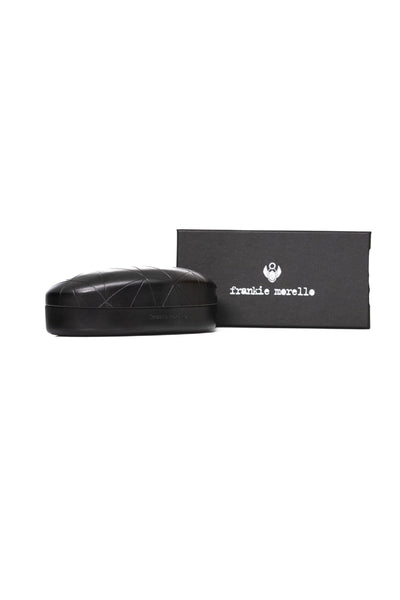 Lunettes de soleil noires métallisées Frankie Morello pour homme