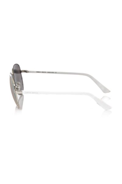 Lunettes de soleil argentées métallisées pour homme Frankie Morello