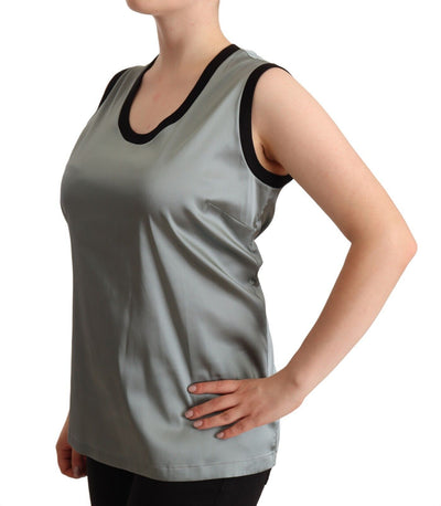 Dolce &amp; Gabbana Zilveren Ronde Hals Mouwloos Casual Tanktop