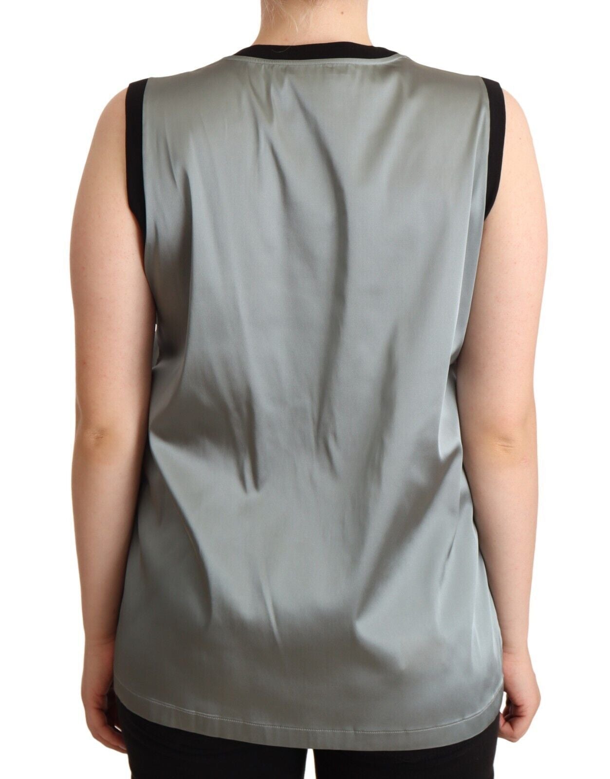 Dolce &amp; Gabbana Zilveren Ronde Hals Mouwloos Casual Tanktop