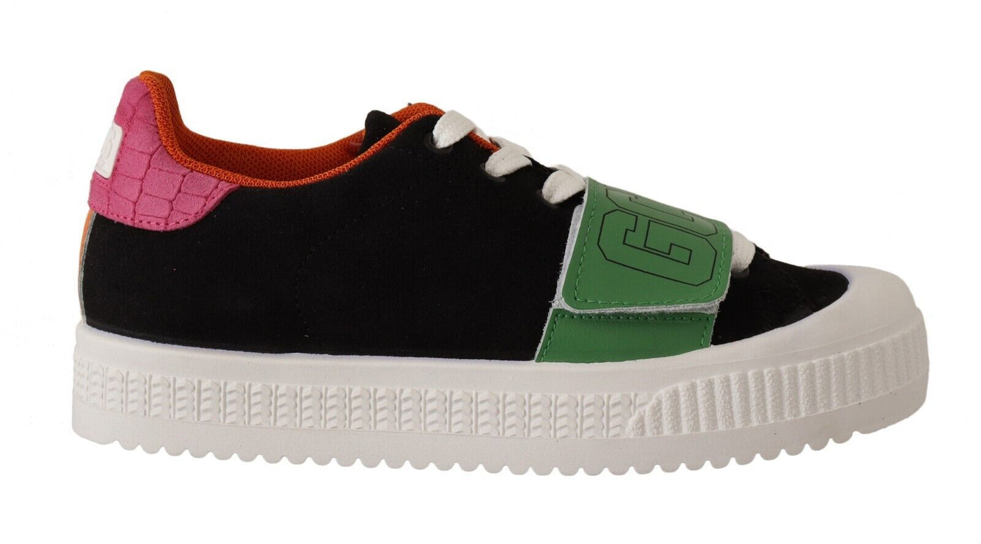 Baskets basses à lacets en daim multicolore GCDS pour femmes