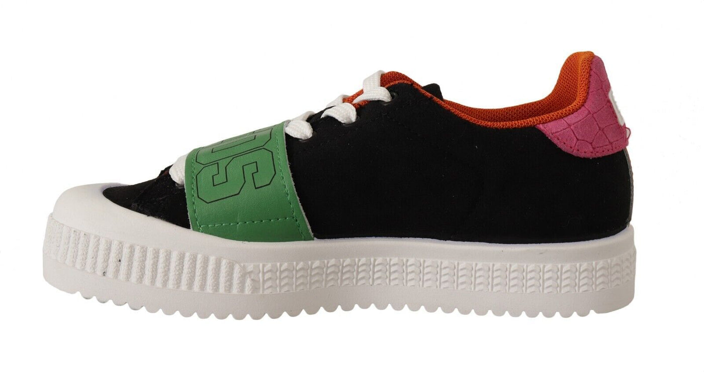 Baskets basses à lacets en daim multicolore GCDS pour femmes