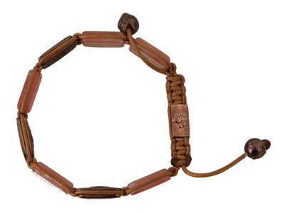 Nialaya Multicolor Kristallen Logo Versierde Verstelbare Armband