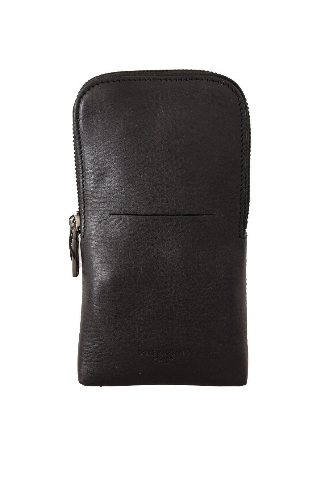 Dolce &amp; Gabbana Zwarte Leren Portemonnee Dubbele Riemband Multi Kit Portemonnee