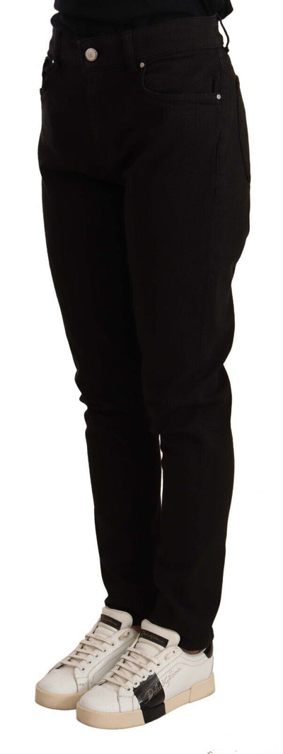 Dolce &amp; Gabbana Zwarte Skinny Slim Denim Katoenen Stretch Jeans