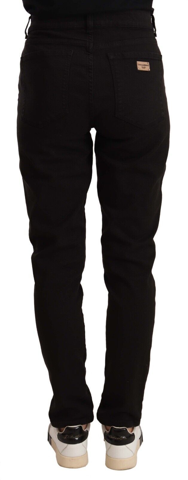 Dolce &amp; Gabbana Zwarte Skinny Slim Denim Katoenen Stretch Jeans